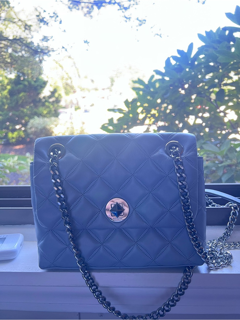 Kate Spade Quilted  Shoulder Bag in Periwinkle Blue - Picture 4 of 4